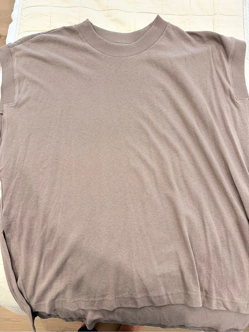 Free People Sleeveless Knit Top in Brown Size Large NWT